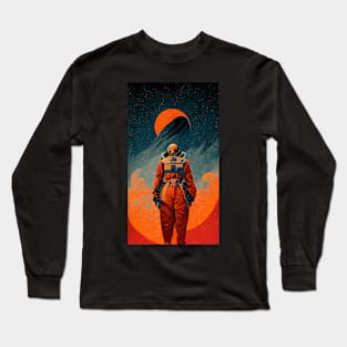 Space Suite Retro Scifi design Long Sleeve T-Shirt